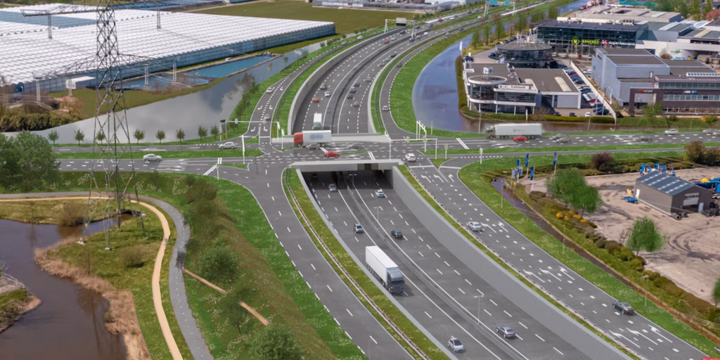 Geen dag hetzelfde: van contractwijzigingen tot de bouwkeet 1 impressie van het nieuwe kruispunt van de wippolderlaan met de westlandroute